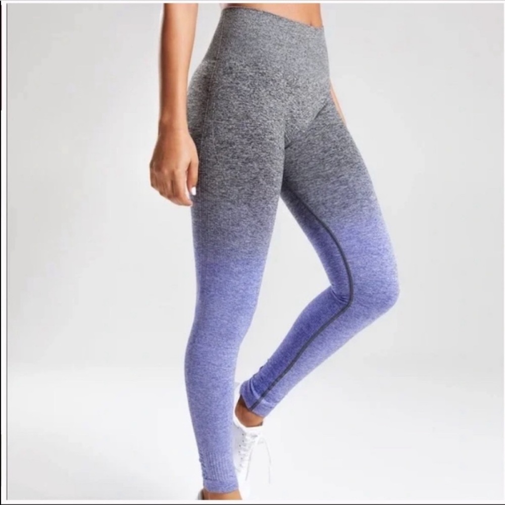 Gymshark Adapt Ombré Seamless Leggings, purple and gray